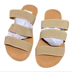 Charles Albert Elastic Strap Slide On Sandals EUC